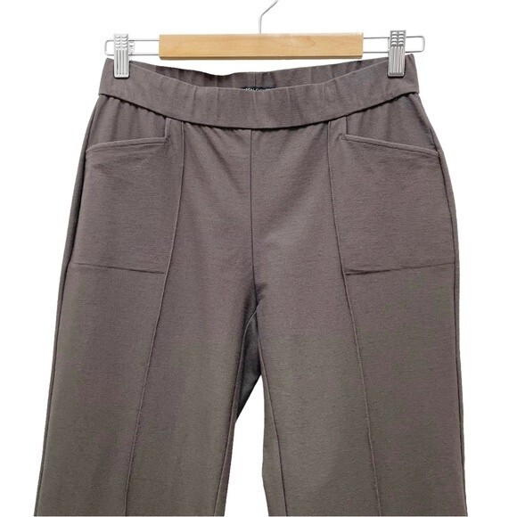 Eileen Fisher Stretch Crepe Bootcut Pull-On Trouser Pants in Rye Women’s Size XS - Picture 5 of 12